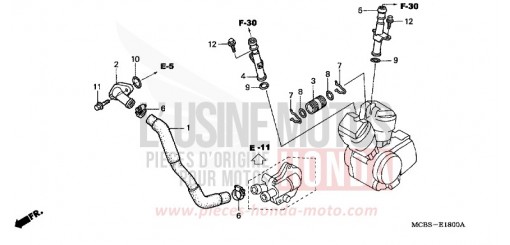 WATER PIPE XL650V2 de 2002